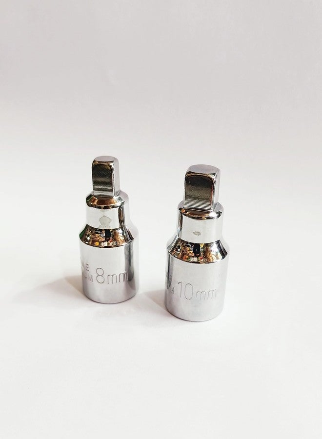 4 MECH طقم مفاتيح تصريف الزيت 8 مم و10 مم | مقاس 1/2 بوصة | مفتاح كروم فاناديوم شديد التحمل للسيارات والدراجات النارية. إزالة سدادة الزيت | مقاس 1/2 بوصة، أداة متينة للميكانيكيين وإصلاح السيارات بأنفسهم. - Image 3